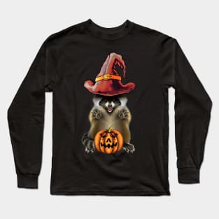 Raccoon Halloween Long Sleeve T-Shirt